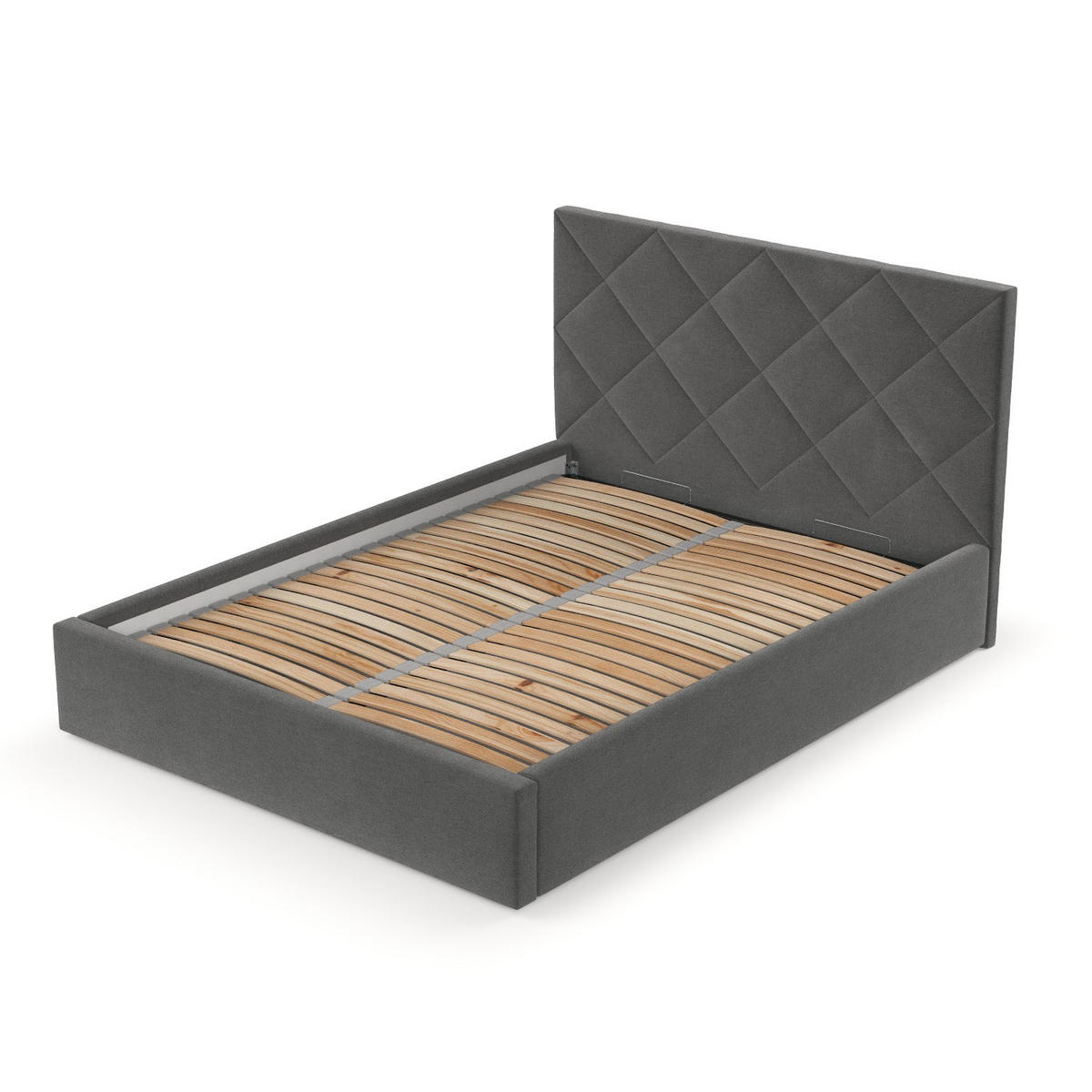 POLSTERBETT Torno 160/200 cm Anthrazit im Asti Stoff - Anthrazit/Schwarz, Holz/Holzwerkstoff (160/200cm) - AltaBeds