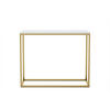 KONSOLENTISCH Well 100 Weiß, Goldene Beine - Goldfarben/Weiß, Holzwerkstoff/Metall (25/100/80cm) - Bettso
