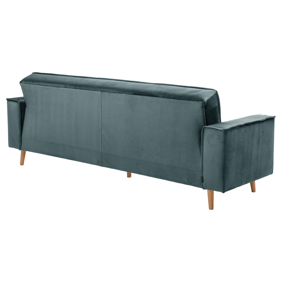 SOFA 3-Sitzer mit Bettfunktion Kavindra Samtvelours azur - Aubergine, Kunststoff (78/84/240cm) - 58aufmkessel