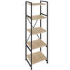 REGAL Manchester,inklusive Kippschutz, 47,5 x 34,5 x 151,5 cm,Industrial Holz hell, Eiche Sonoma - Naturfarben, Holz (34.5/151.5/47.5cm) - tectake