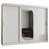 SCHWEBETÜRENSCHRANK 200/250/62 3-türig - Silberfarben/Weiß, Holz (250/200/62cm) - MÖBEL KRYSPOL