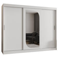 SCHWEBETÜRENSCHRANK 200/250/62 3-türig - Silberfarben/Weiß, Holz (250/200/62cm) - MÖBEL KRYSPOL