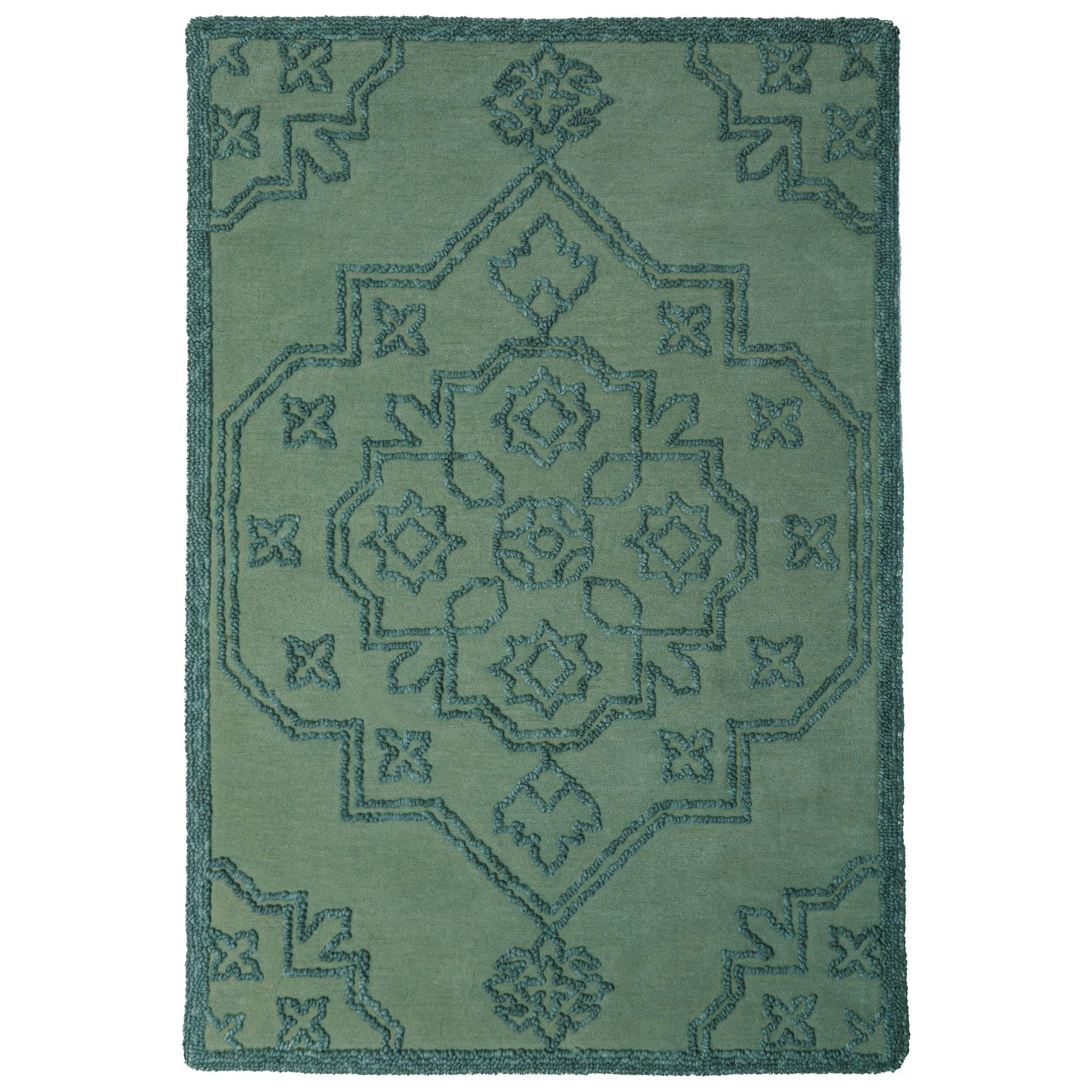 TEPPICH aus Wolle TINGIR in Entenei-Blau, abstrakt, 200 x 290 cm - Blau, Textil (290/200cm) - KADIMA DESIGN