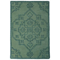 TEPPICH aus Wolle TINGIR in Entenei-Blau, abstrakt, 200 x 290 cm - Blau, Textil (290/200cm) - KADIMA DESIGN