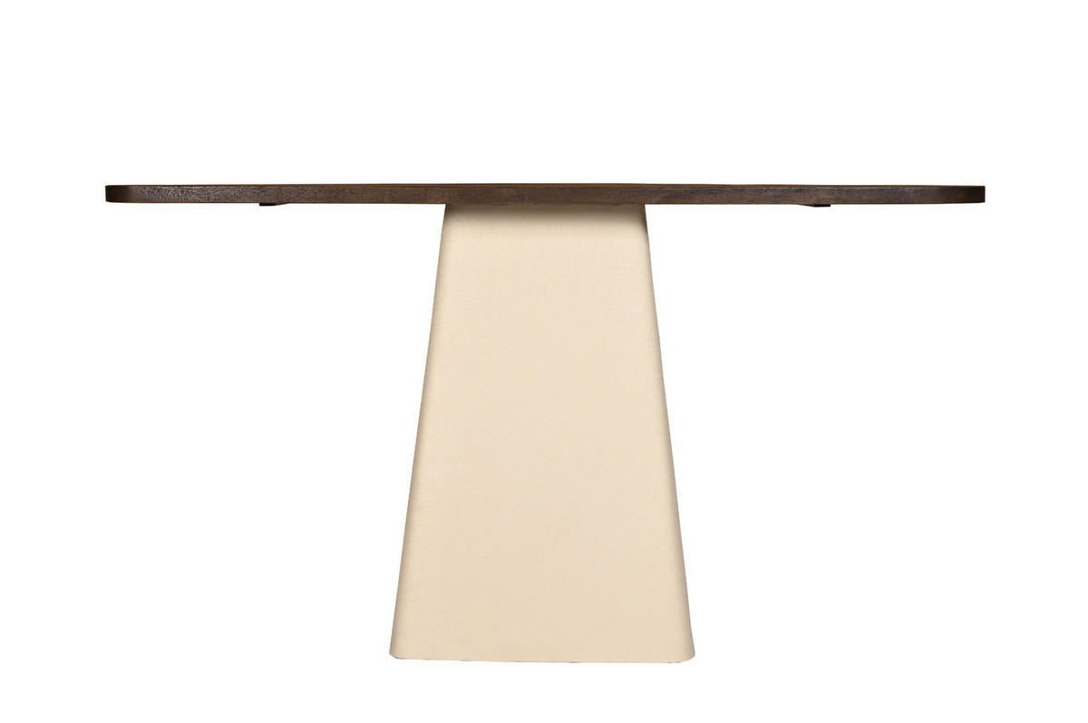 ESSTISCH rechteckig aus Metall 140x40x76cm, créme - Creme, Holz (40/140/36cm) - Livingfurn