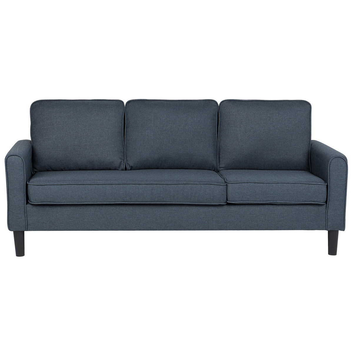 3-SITZER-SOFA mit Ottomane Polsterbezug Grau Avesta - Dunkelgrau, Textil (186/85/74cm) - Beliani