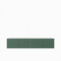 LOWBOARD ROVA 200/41/40 cm, Hängender TV-Schrank Weiß / Grün - Weiß/Grün, Holzwerkstoff (200/41/40cm) - MASSENO