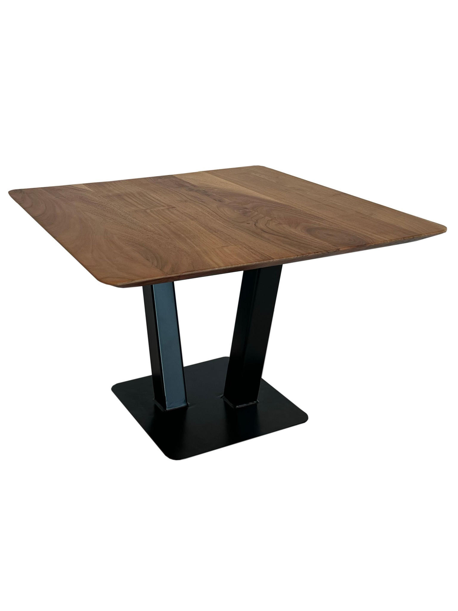 Couchtisch Akazie Massivholz Akazie-Schwarz 60x60x40 cm   Kadima