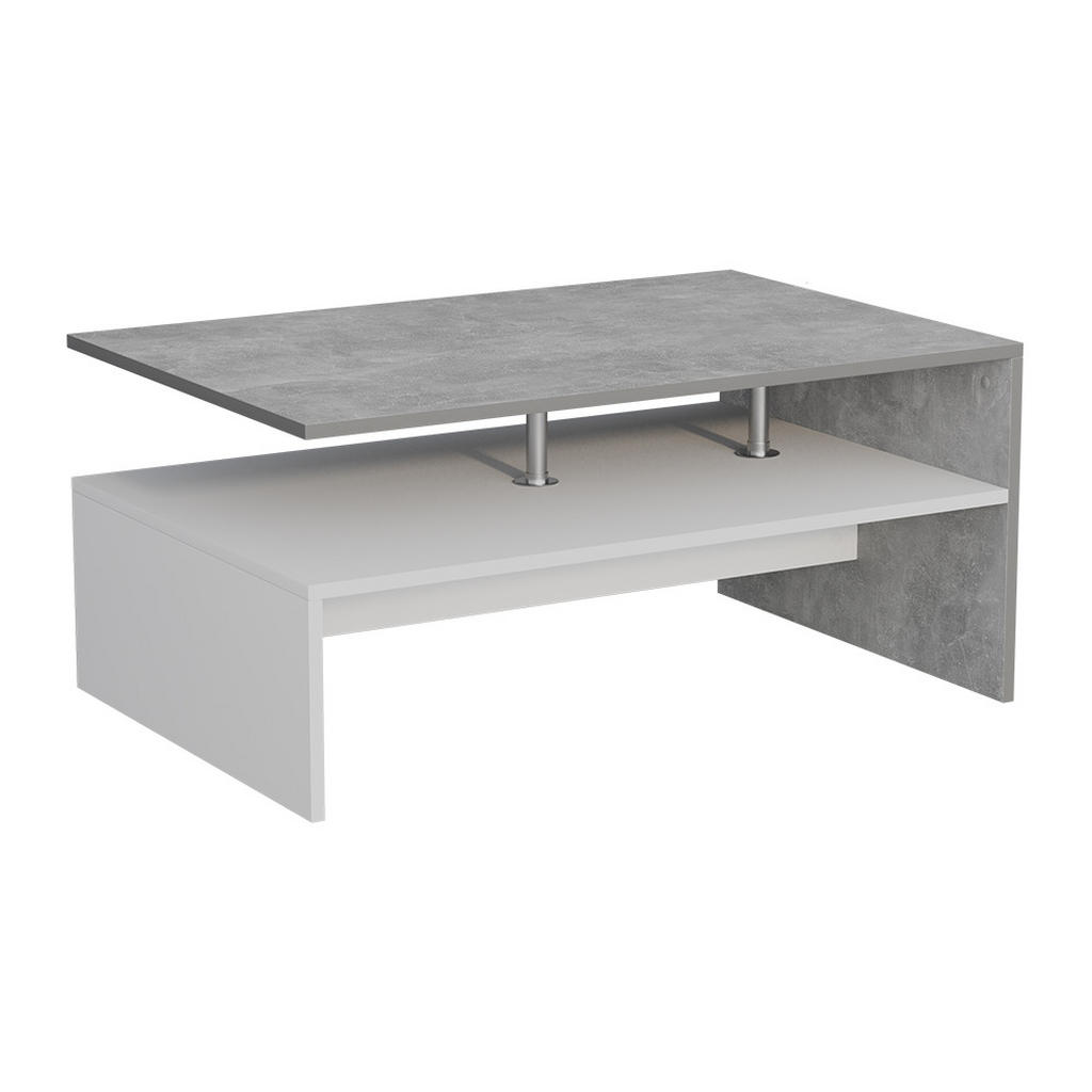 Vicco KONFERENČNÍ STŮL Amato Beton/bílá 90 x 52.6 cm