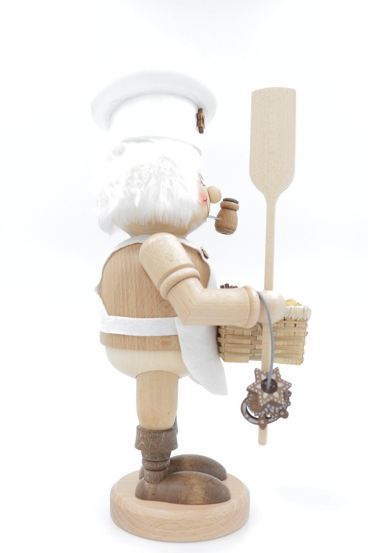 RAUCHFIGUR Wichtel Bäcker weiss 32 cm - Multicolor, Holz (15/35/0.1cm)