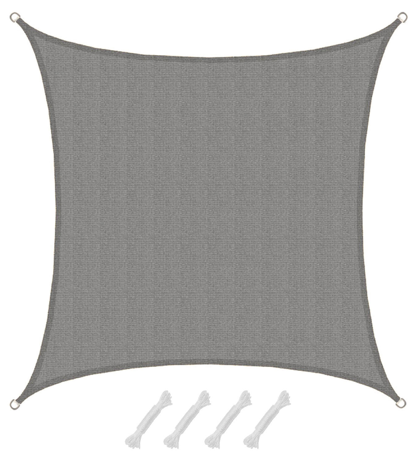 SONNENSEGEL Luftdurchlässig 400 cm Grau - Grau, Kunststoff (400/400cm) - Amanka
