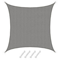 SONNENSEGEL Luftdurchlässig 400 cm Grau - Grau, Kunststoff (400/400cm) - Amanka