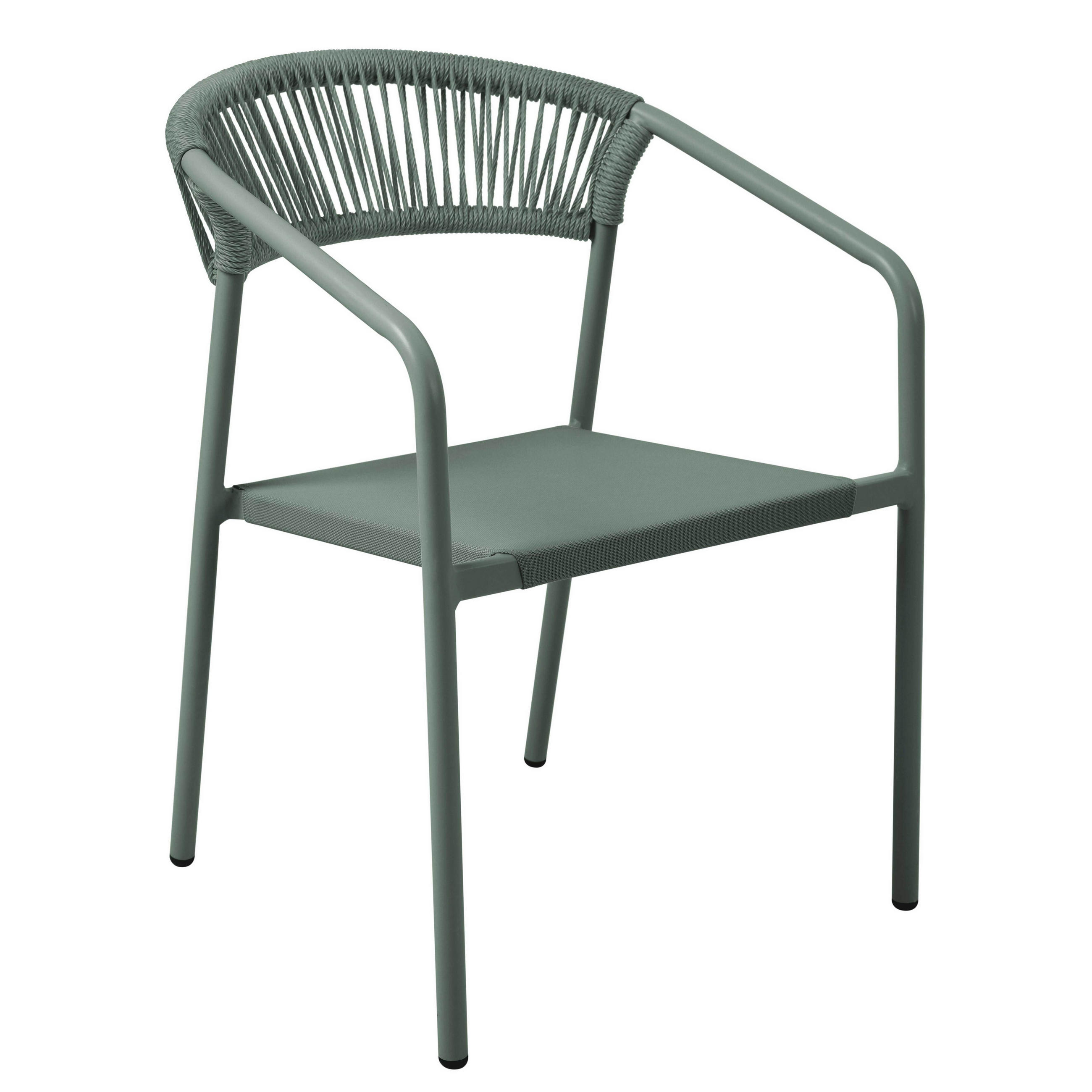 GARTENSTUHL, Nocera, grün - Grün, Metall (59.5/79/55cm) - Oviala