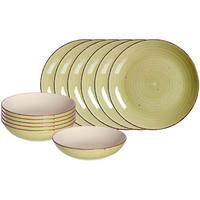 TAFELSERVICE Happy grün 12er Set - Grün, Keramik (2/2/2cm) - Ritzenhoff Breker