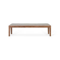 SITZBANK aus Akazienholz mit beigem Stoffbezug - Braun, Holz (42/50/180cm) - Giner y Colomer