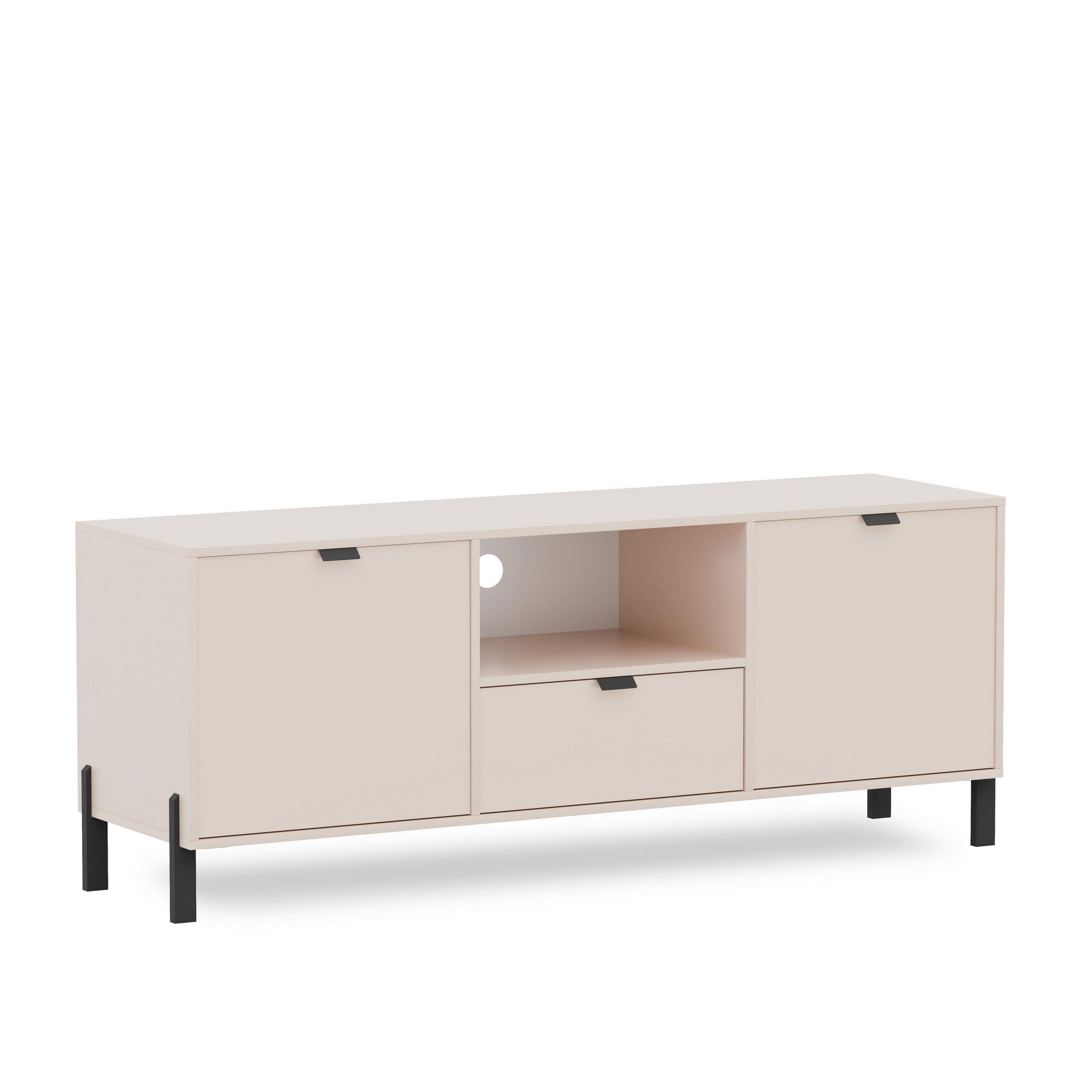 LOWBOARD MINO 161/48,5/45 cm, Beige - Beige, Holzwerkstoff (161/48.5/45cm) - MASSENO