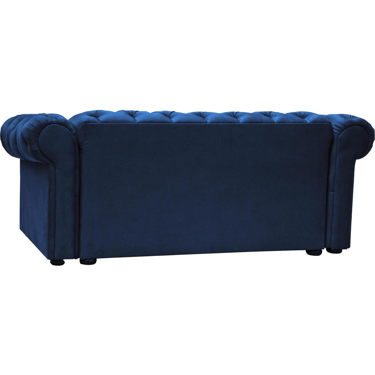 SOFA Chester 2-Sitzer, im Chesterfield-Stil, Dunkelblau - Dunkelblau, Textil (202/82/92cm) - Beautysofa