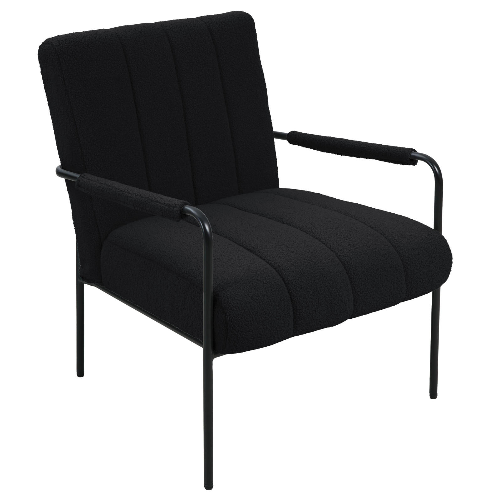 LOUNGESESSEL KYLE - Schwarz, Textil (70/80/75cm) - SVITA