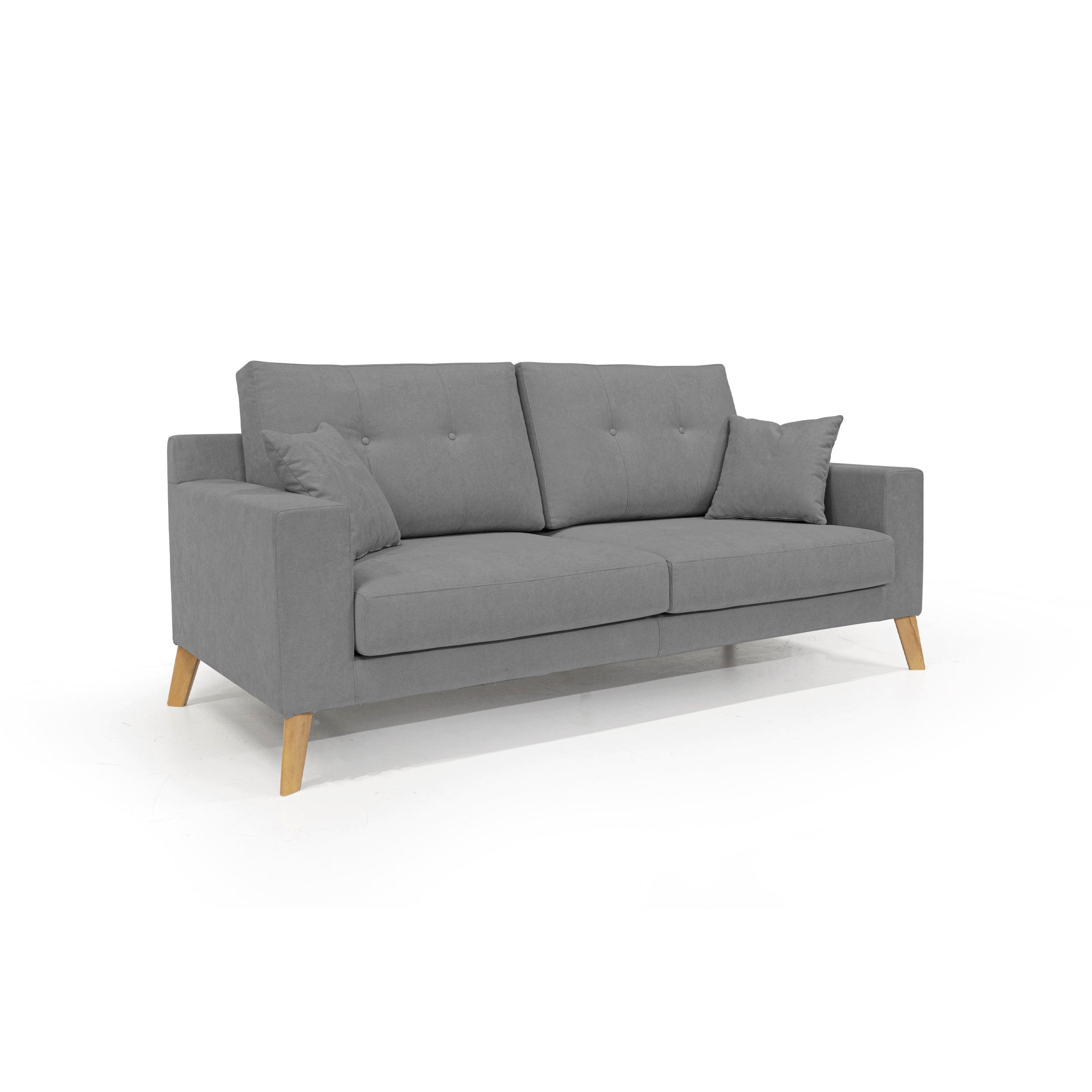 Divani.store Linearsofa Grau 206x95x91 cm