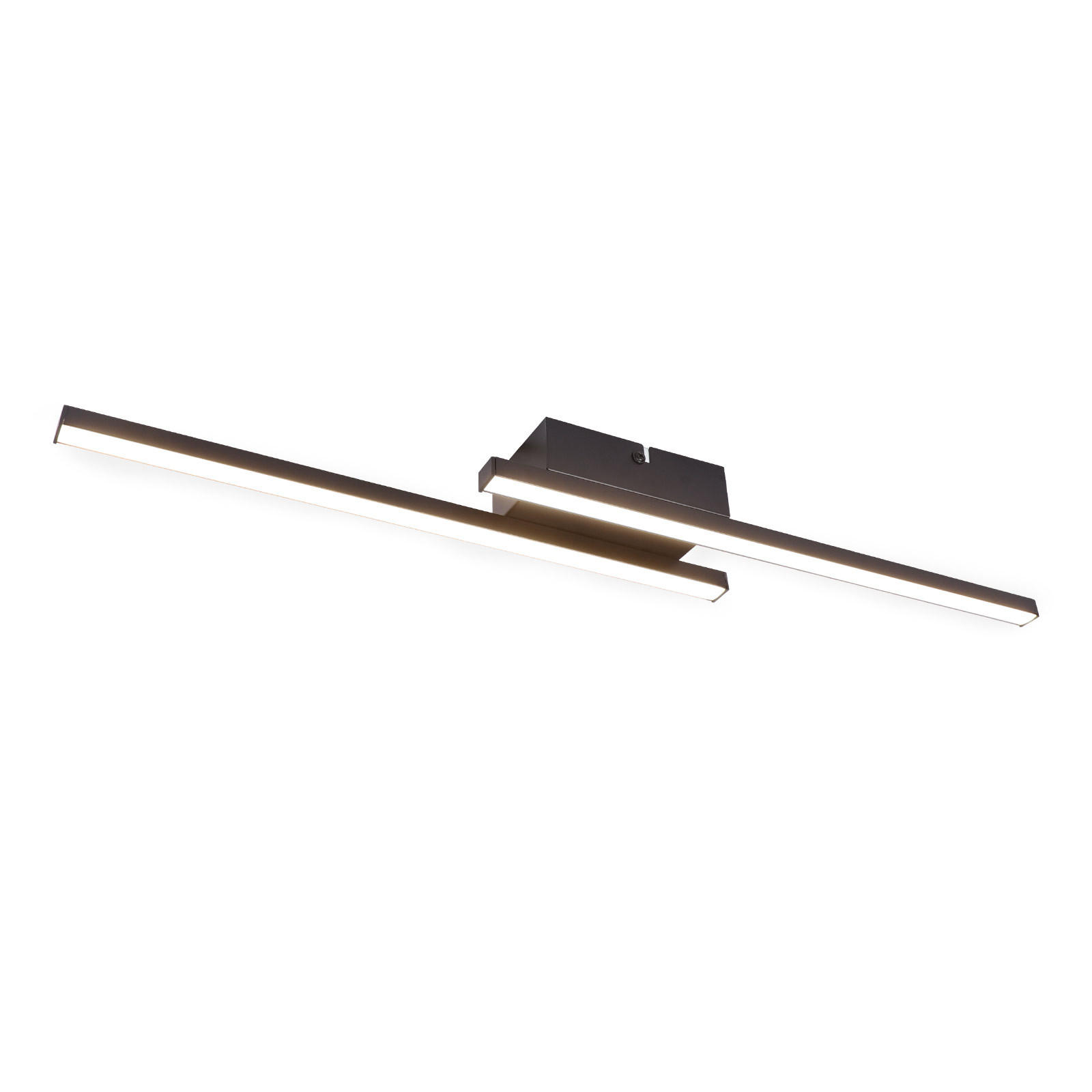 LED DECKENLEUCHTE Krythyn 61.5/7/5 cm - Schwarz, Kunststoff/Metall (61.5/7/5cm) - ZMH