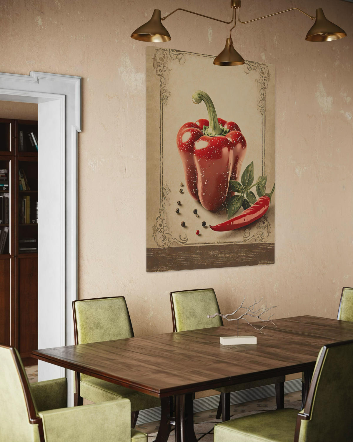 WANDBILD rote paprika lebensmittel - Rot, Textil (40/60cm) - Feeby