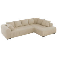 ECKSOFA ORTA Beige Boucle - Rechts - Beige/Schwarz, Textil (200/325cm) - MKS