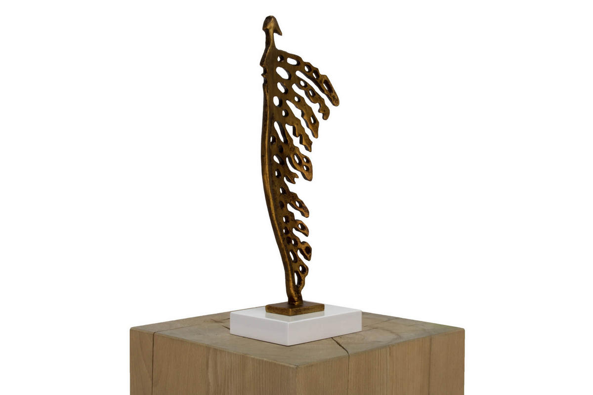 SKULPTUR Kupfer 13/39 cm - Kupferfarben, Stein (0.7/39/9cm) - KUNSTLOFT