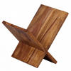 ZEITUNGSSTÄNDER Massivholz Handgefertigt X-Form, Braun 29x28x31 cm - Braun, Holz (29/31/28cm) - KADIMA DESIGN