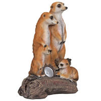 LED AUSSENLEUCHTE Solarleuchte Erdmännchen Braun - Braun, Kunststoff (21.2/11/27cm)