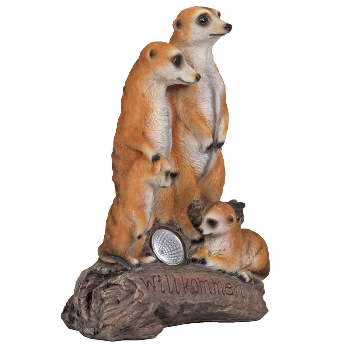 LED AUSSENLEUCHTE Solarleuchte Erdmännchen Braun - Braun, Kunststoff (21.2/11/27cm)