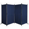 PARAVENT 4-tlg. 220x165 cm Blau - Blau, Metall (220/165cm) - QUICK STAR