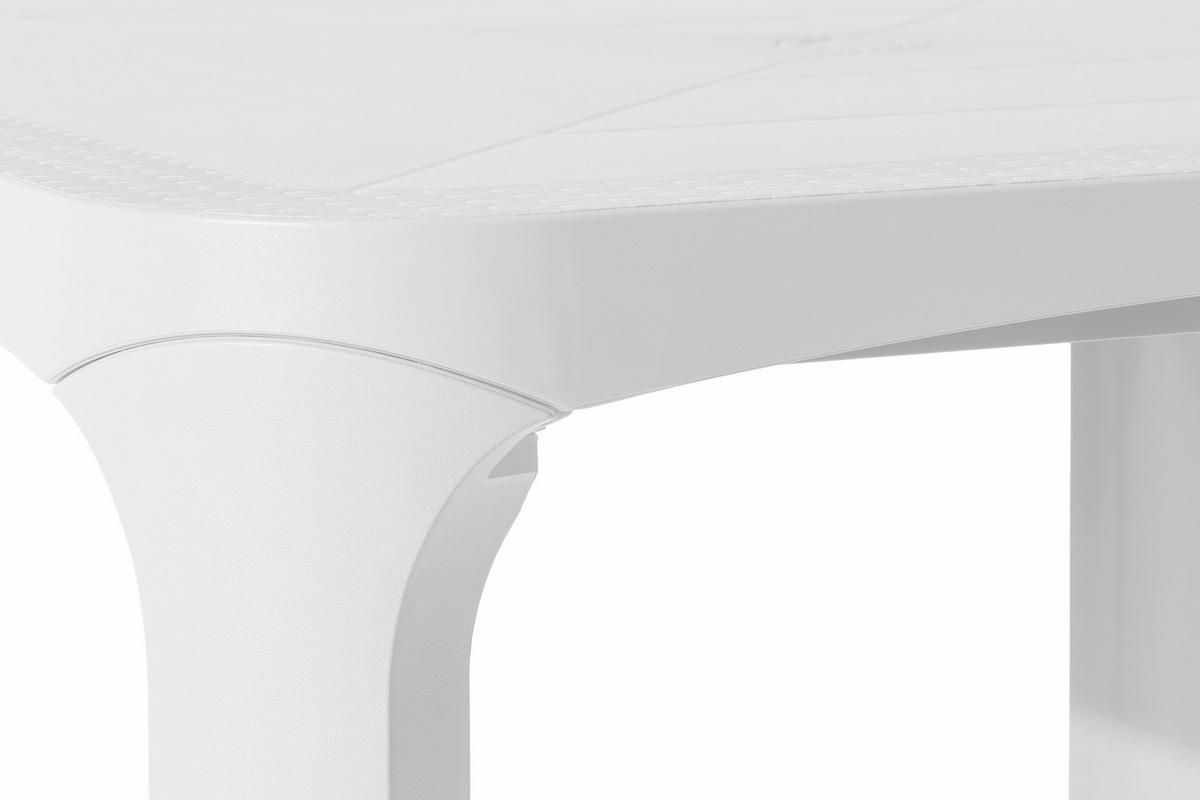 GARTENTISCH LEOPSI, Weiß - Weiß, Kunststoff (80/80/72cm) - KONSIMO®