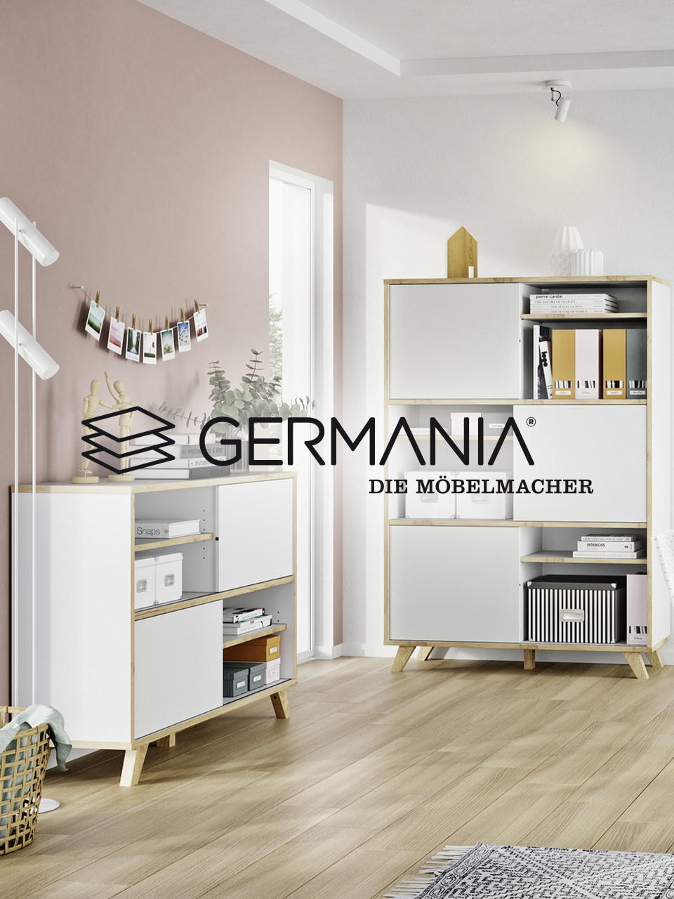 Teaser Germania Büromöbel weiß skandi mobil 