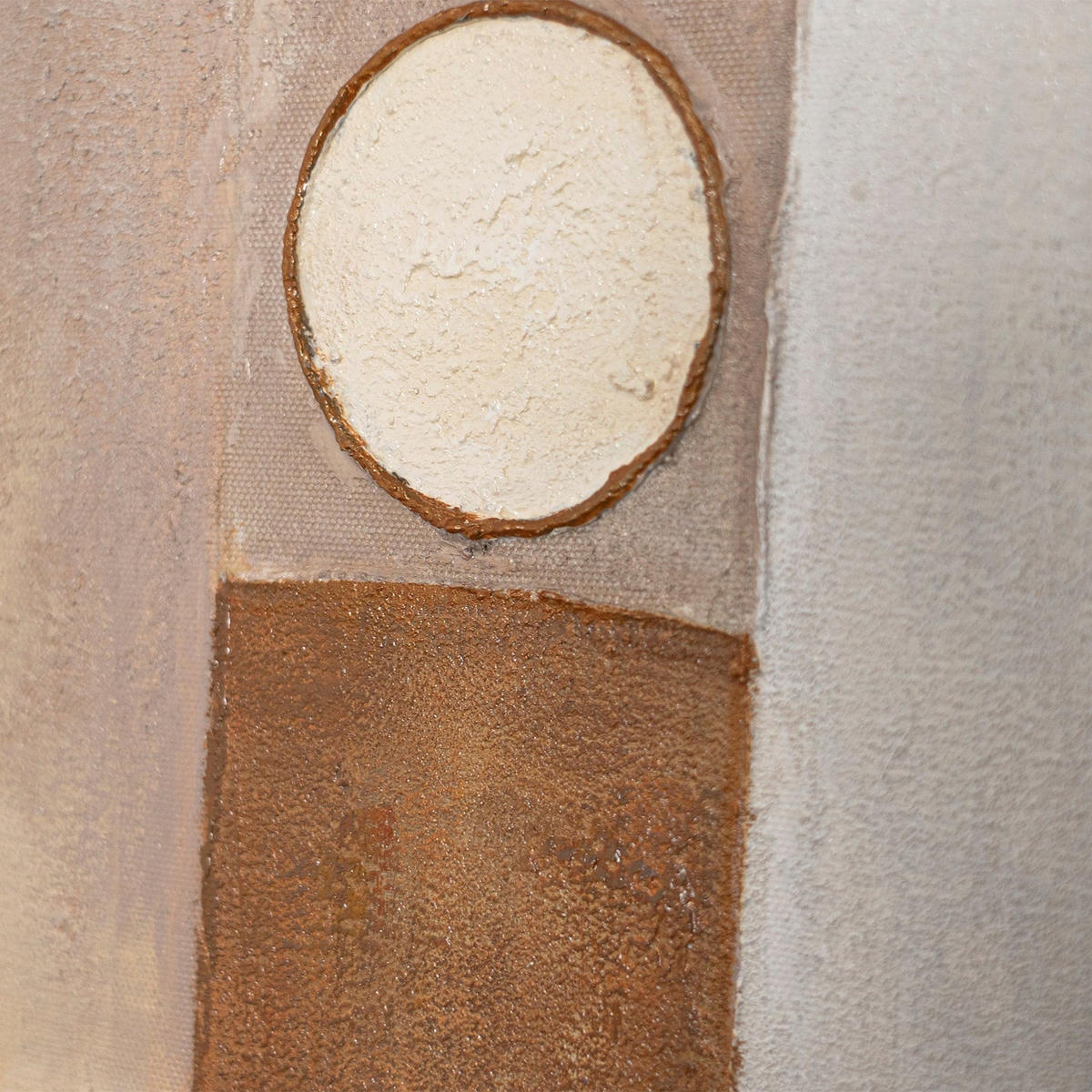 GEMÄLDE Stadt der Figuren Schattenfugenrahmen Eichefarben 60x40 cm - Eichefarben, Holz (60/40cm) - YS-art gallery