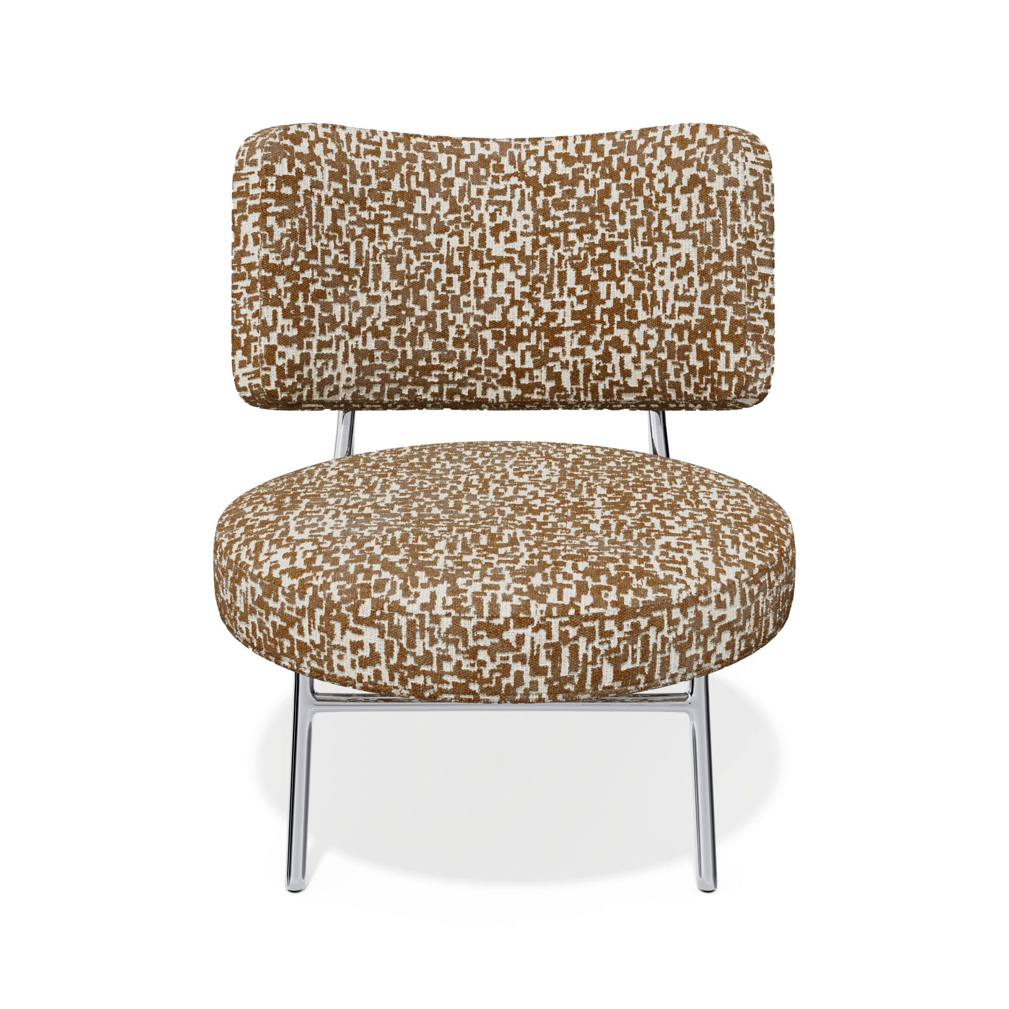 SESSEL Gemusterter texturierter Stoff 60cm - Braun, Textil (60/70/71cm) - Sia Home