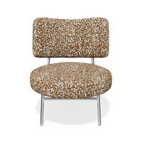 SESSEL Gemusterter texturierter Stoff 60cm - Braun, Textil (60/70/71cm) - Sia Home