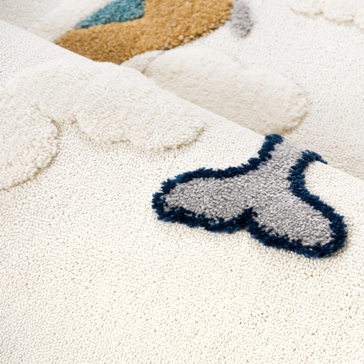 KINDERTEPPICH Beige Flugzeug - Mittelflor Rechteckig Weich 120 x 170 cm - Multicolor/Creme, Textil (120/170cm) - Mazovia