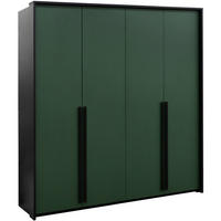 DREHTÜRENSCHRANK Giana mit 4 Türen, 210 cm, Flaschengrün - Dunkelgrün, Holzwerkstoff (210/215/64.5cm) - Beautysofa