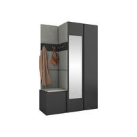 MOBILIER PENTRU HOL Orion XXVI - grafit/gri, material plastic/compozit lemnos (116/186/46cm) - MIRJAN24