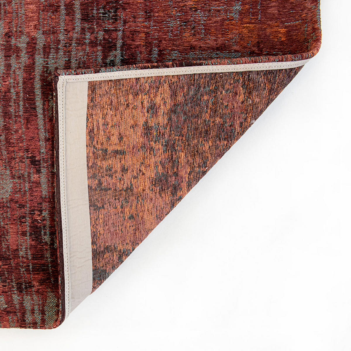 TEPPICH Nassau Red Atlantic Streaks 80/250 cm - Rot, Kunststoff/Textil (80/250cm) - Louis De Poortere