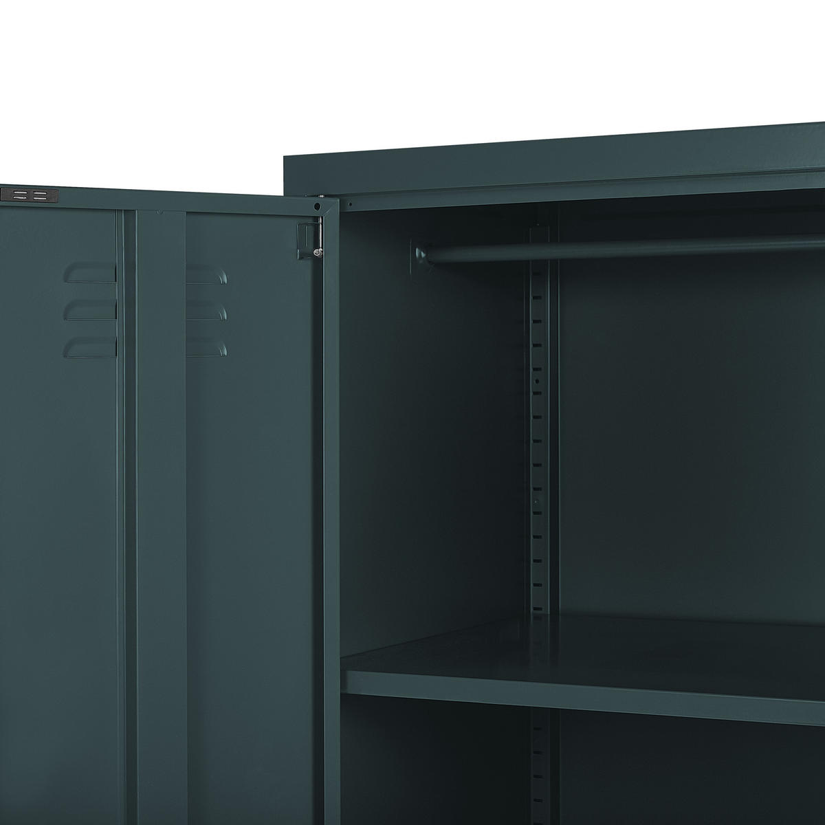 GARDEROBENSCHRANK Stahl dunkelgrau matt 4 Fächer Varna - Grau, Metall (76/171/50cm) - Beliani