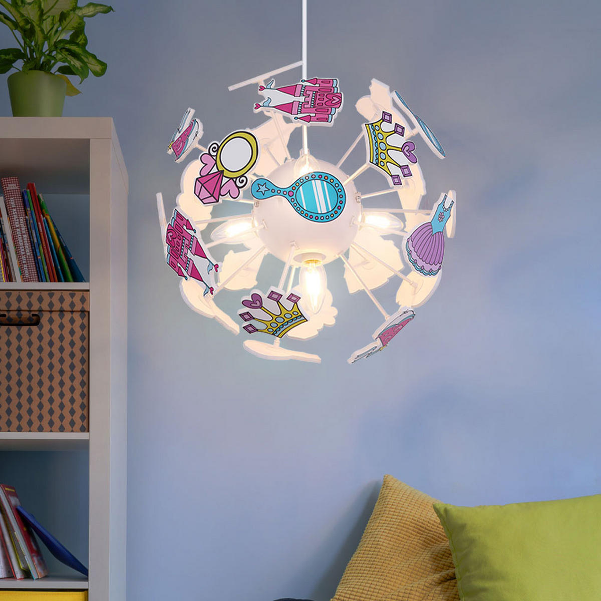 HÄNGELEUCHTE LURRA Kunststoff Bunt - Multicolor, Kunststoff (35/35/120cm) - Globo Lighting