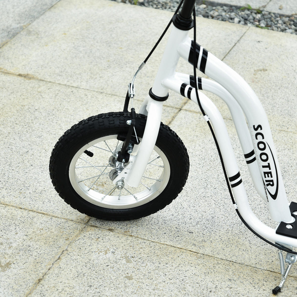 KINDERROLLER ab 5 Jahre Scooter Kinderscooter Tretroller Cityroller Weiß - Weiß, Metall (120/58/95cm) - HOMCOM