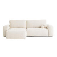 ECKSOFA Weiß ILO Mit Schlaffunktion Und Bettkasten - Weiß, Textil (282/177cm) - Sepro Meble