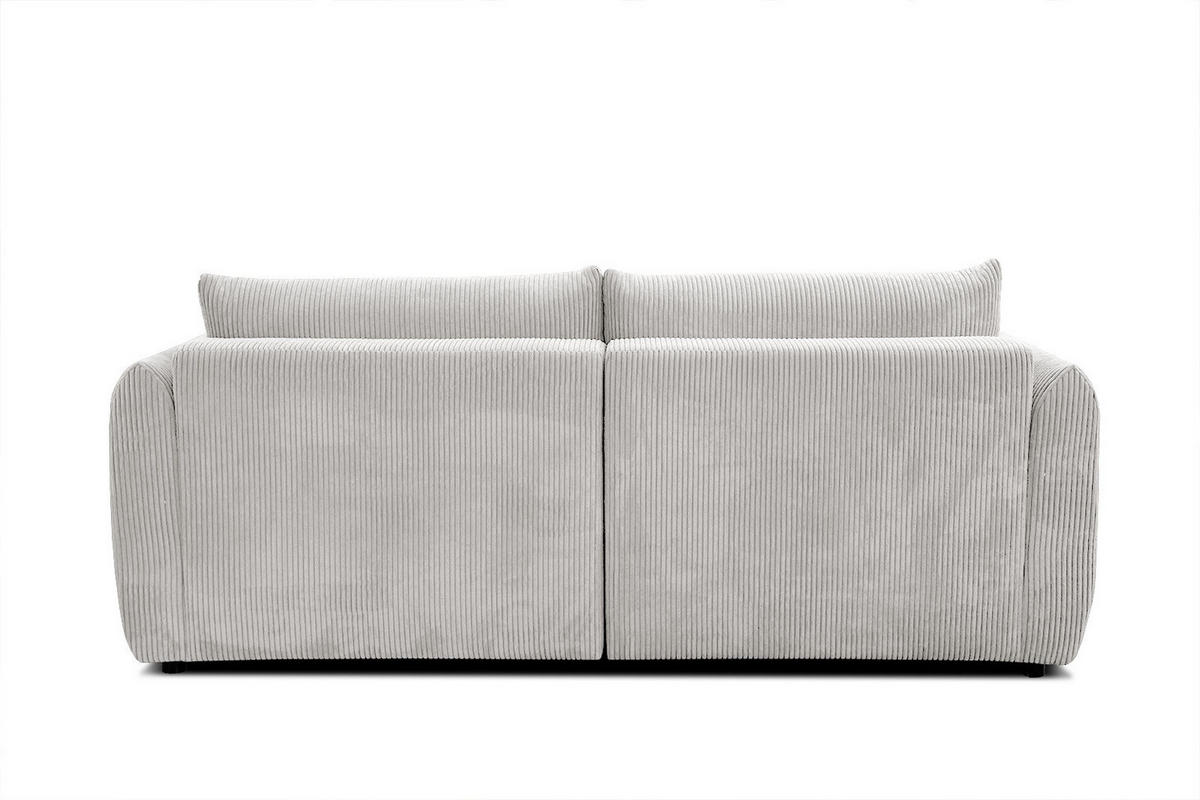 ECKSOFA TAUER 3-Sitzer, weiß - Schwarz/Weiß, Holzwerkstoff/Kunststoff (173/206cm) - Courtois Laville