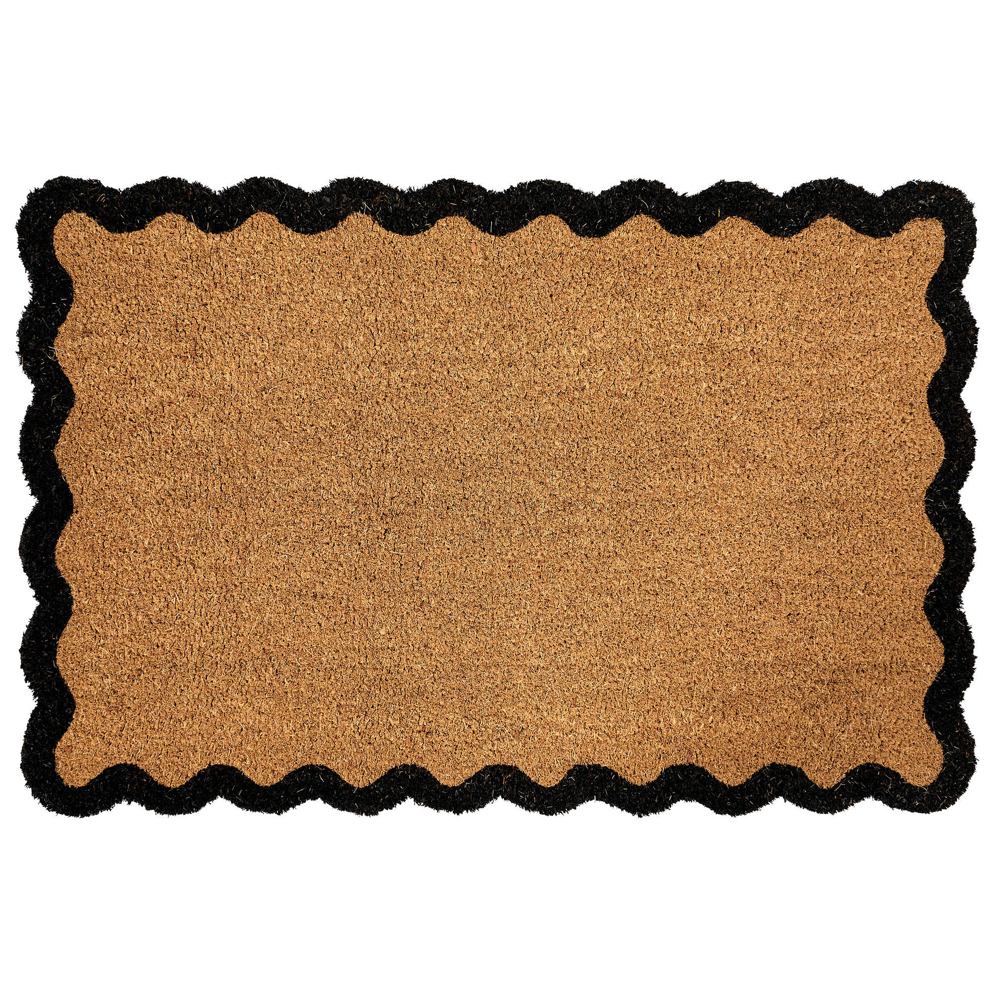FUSSMATTE Naturfarben 60/90 cm Kokosfasern Pinatubo - Naturfarben, Textil (60/90cm) - Beliani