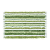BADEMATTE 40/60 cm gestreift, Baumwolle - Grün, Textil (40/60cm) - Homescapes