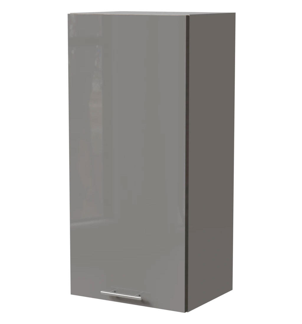 KÜCHENHÄNGESCHRANK Essen W4/45 Grau Hochglanz / Grau Matt 45 / 32,5 / 96cm - Grau, Holz/Holzwerkstoff (45/96/32.5cm) - Feldmann-Wohnen