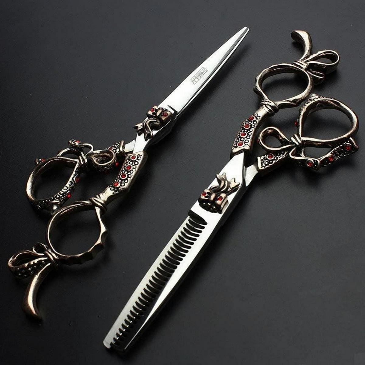 FRISEURSCHEREN Set 5.5 Zoll Edelstahl Ergonomisch - Multicolor, Metall (6/1/17.8cm)