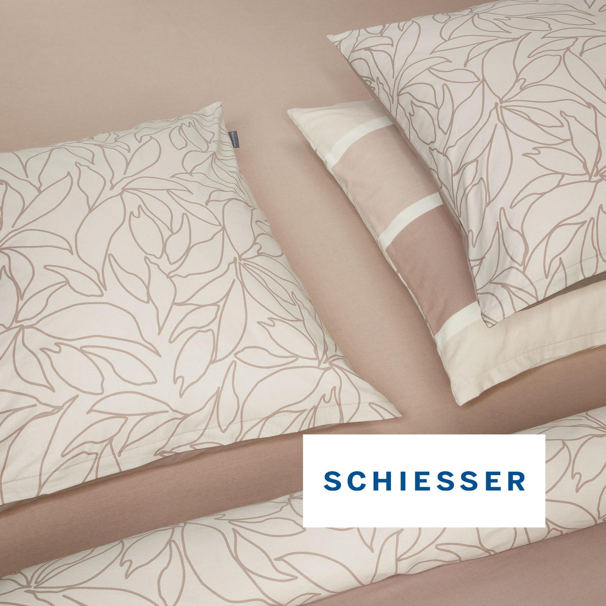 BETTWÄSCHESET Brody - Feinbiber - 2-teilig - 135x200 cm - Taupe - Taupe, Textil (135/200cm) - SCHIESSER